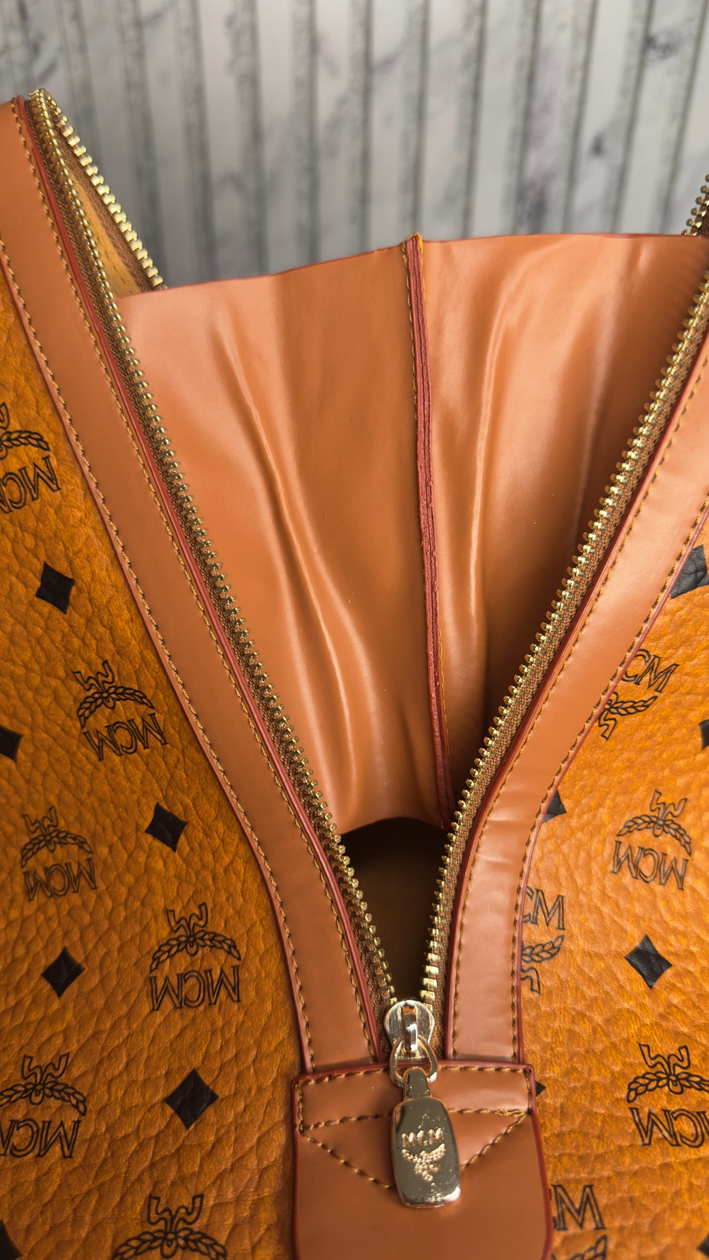 MCM Weekender Bag – Cognac Visetos