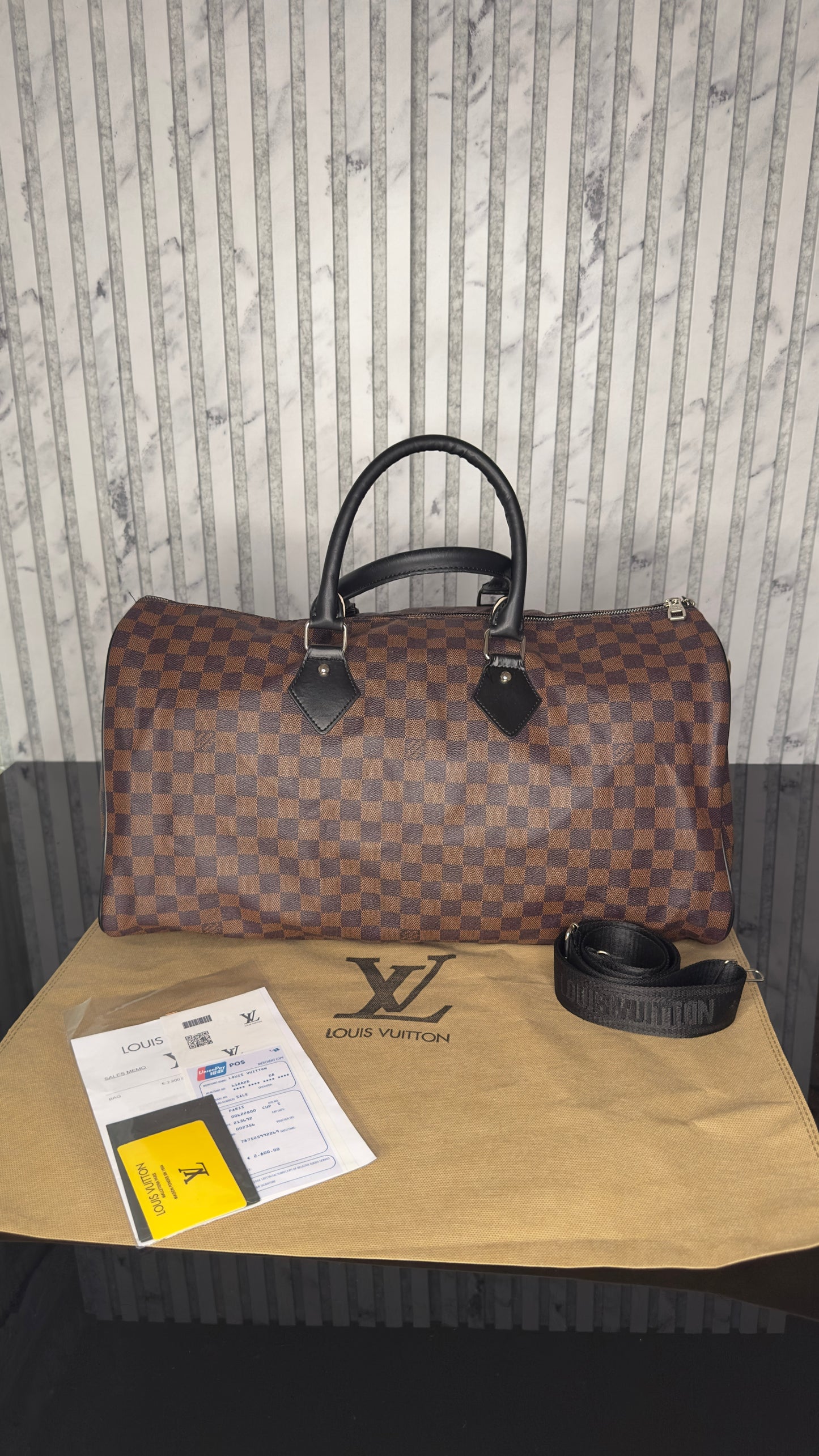 Louis Vuitton Keepall Bandoulière 45 Damier Ebene Canvas