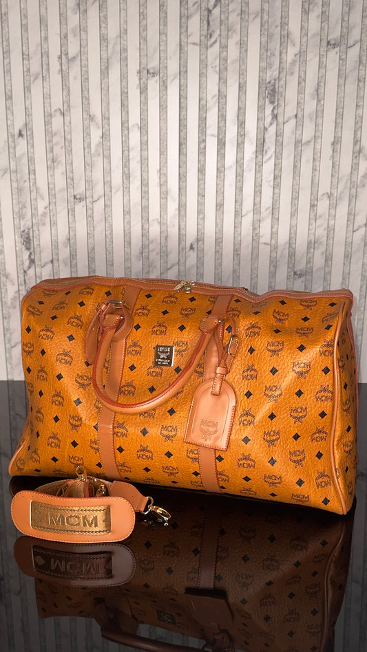 MCM Weekender Bag – Cognac Visetos