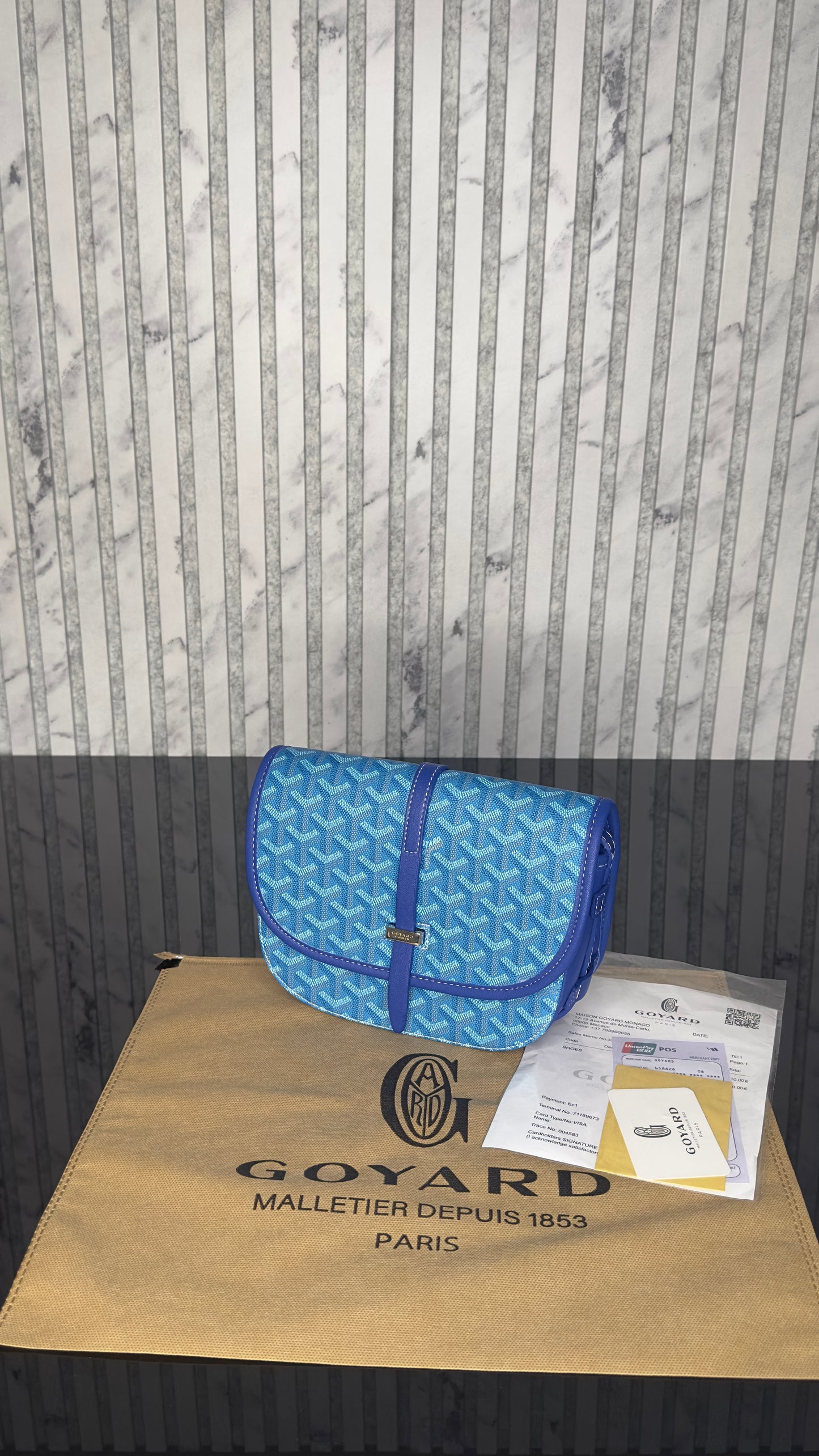 Goyard – Mini Crossbody Bag (Blue)