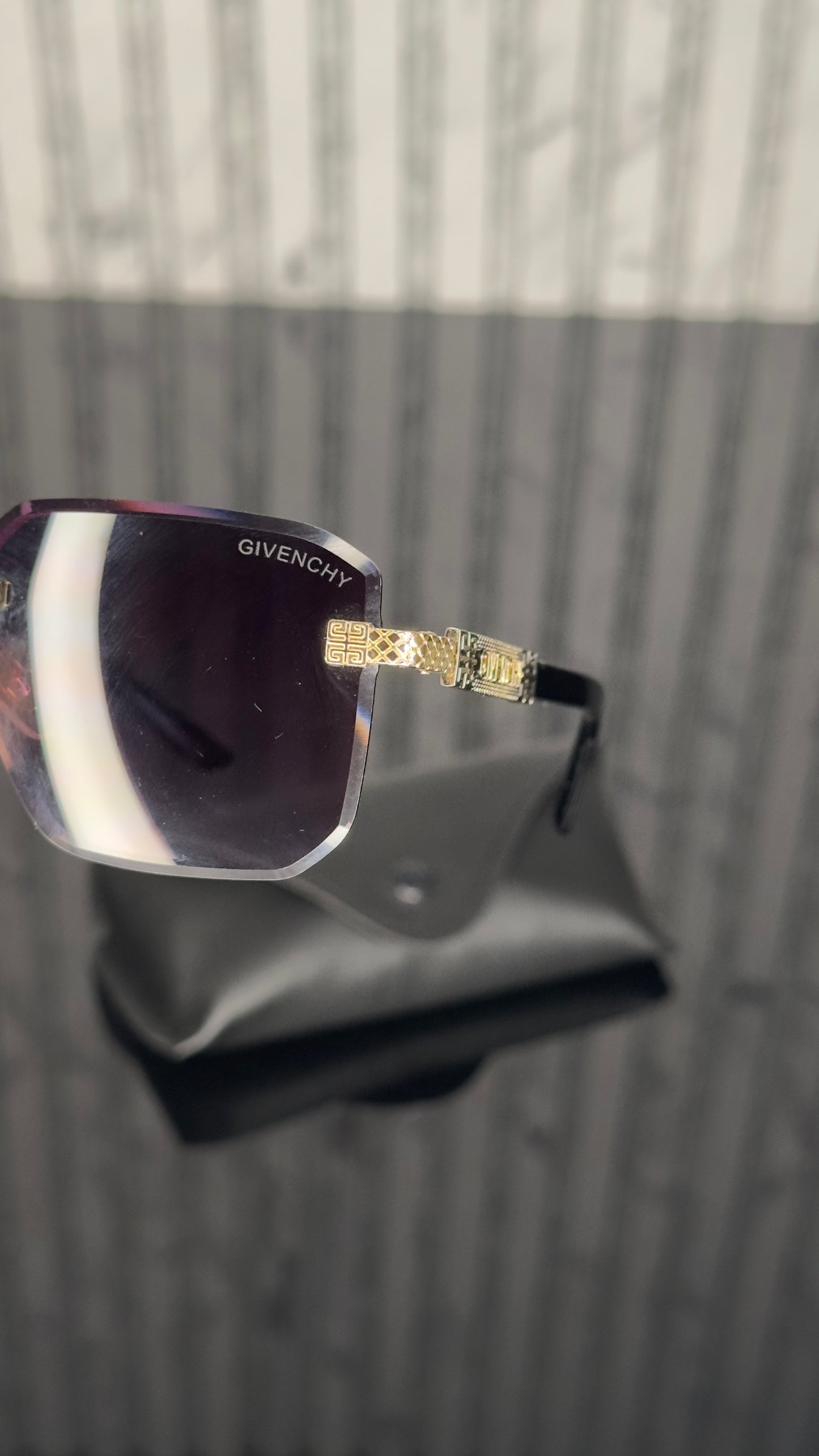 Givenchy Gold Purple Rimless