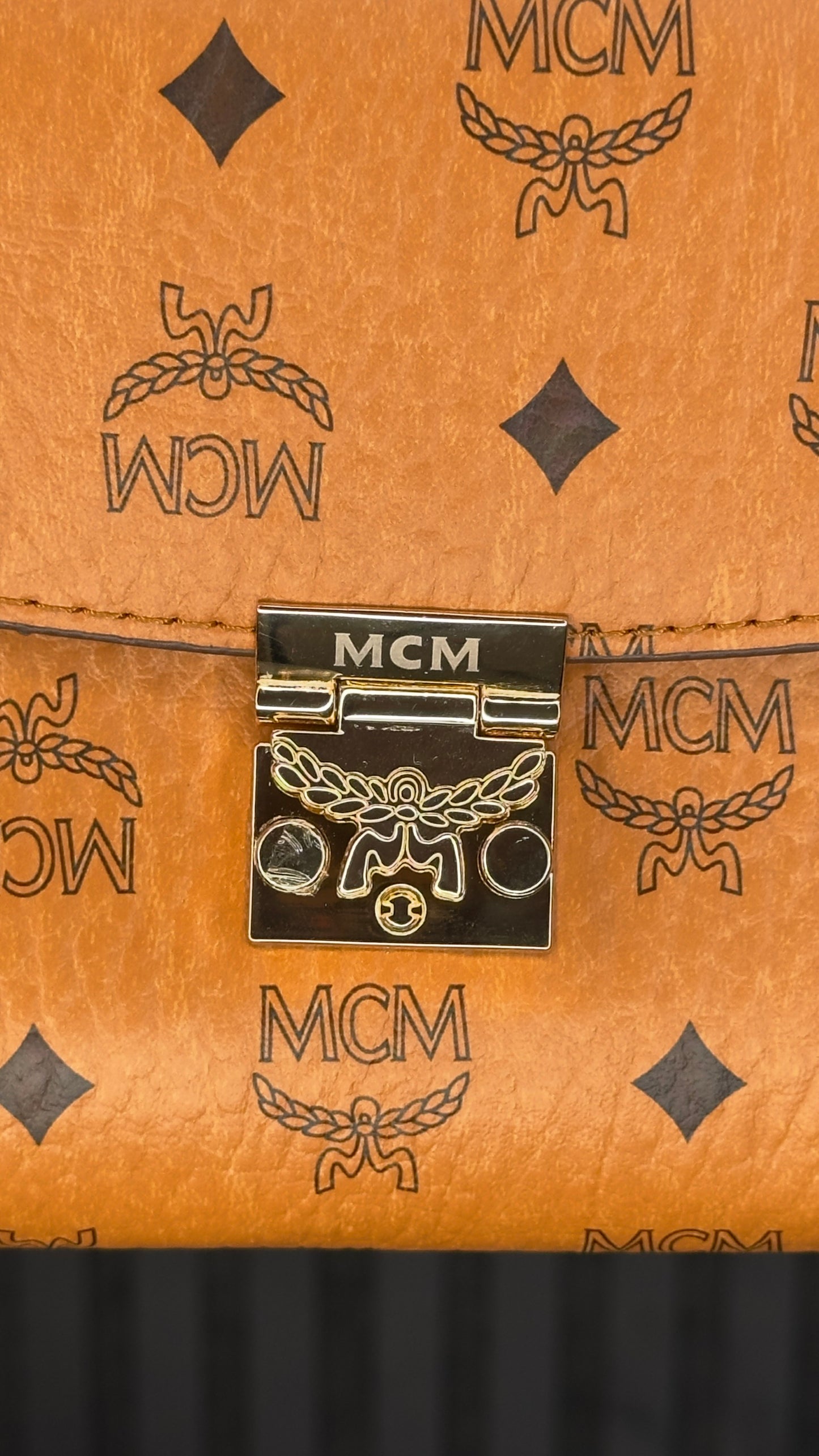 MCM Patricia Crossbody Cognac