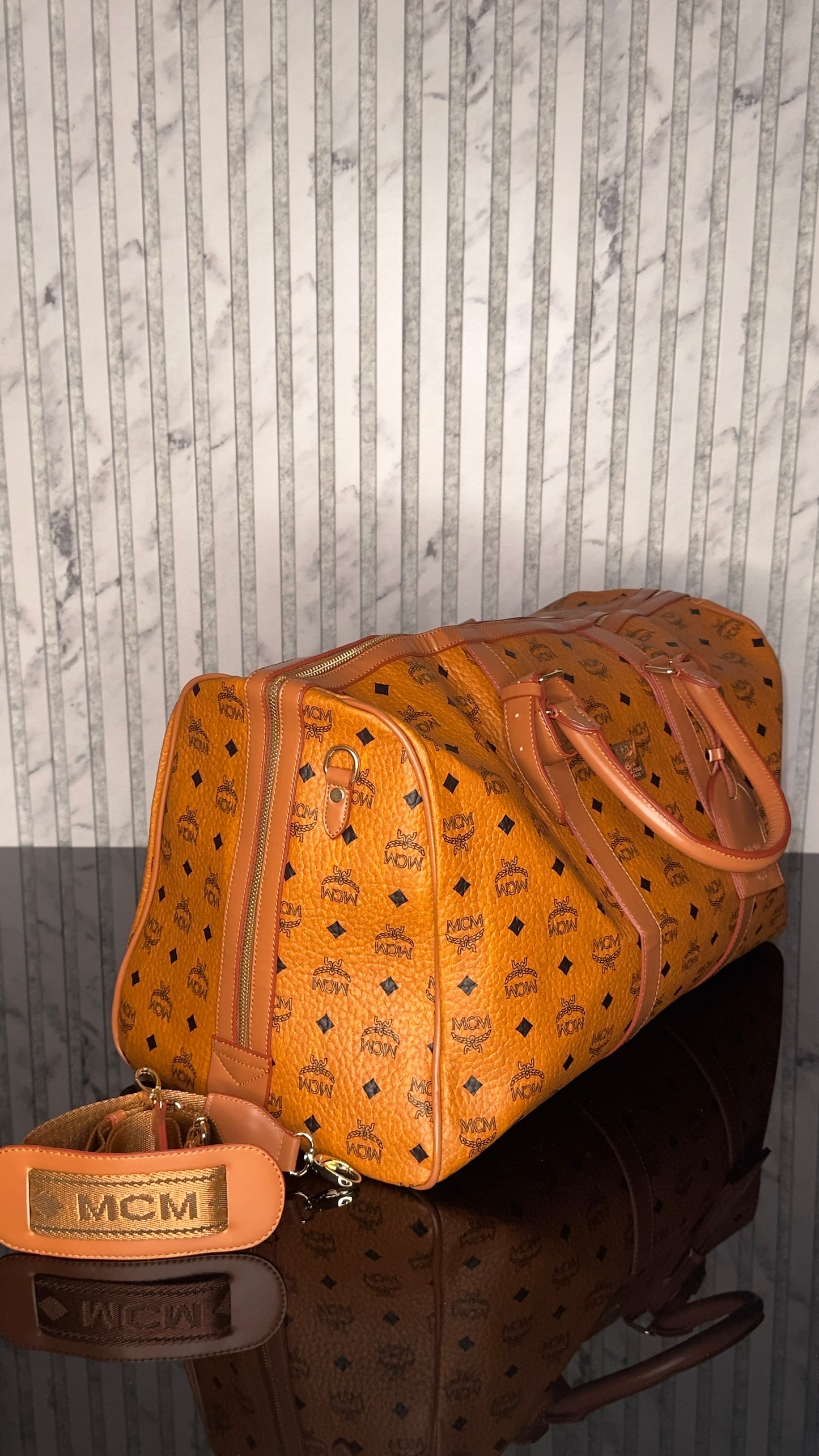 MCM Weekender Bag – Cognac Visetos