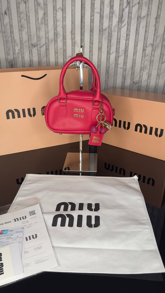 Miu Miu Cherry Bowling Bag – Fuchsia Pink