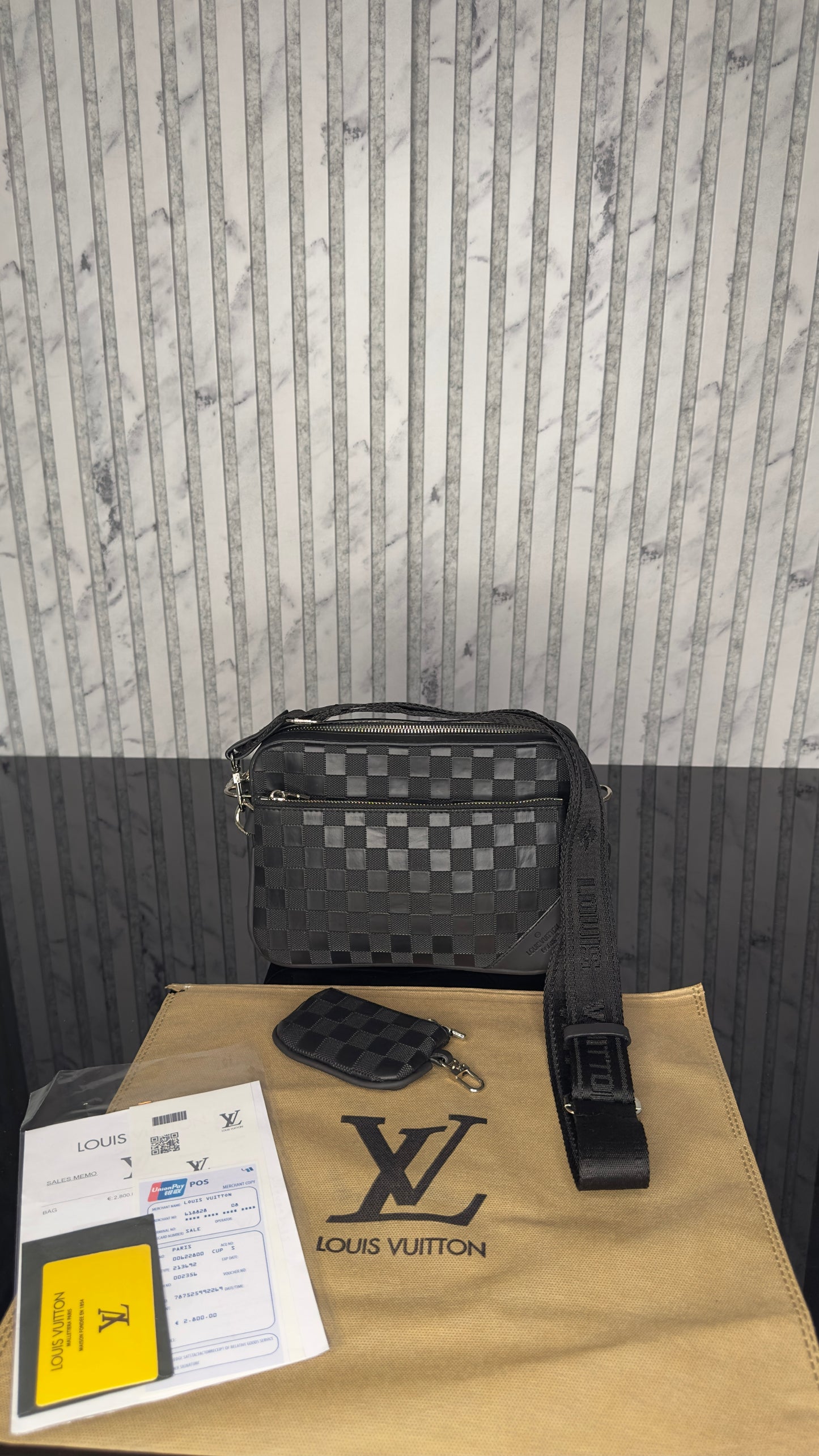 Louis Vuitton Avenue Sling Bag Damier Graphite