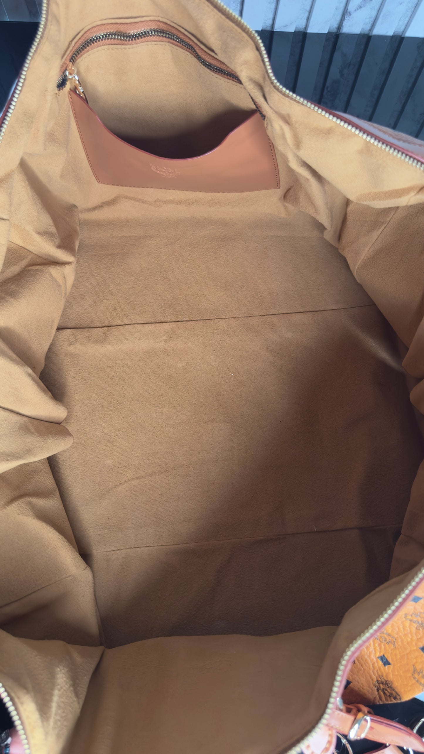 MCM Weekender Bag – Cognac Visetos