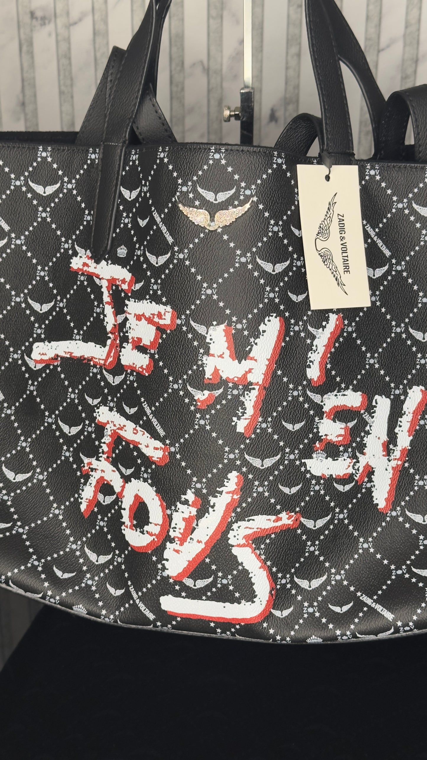 Zadig & Voltaire Je M’en Fous Tote Bag Black