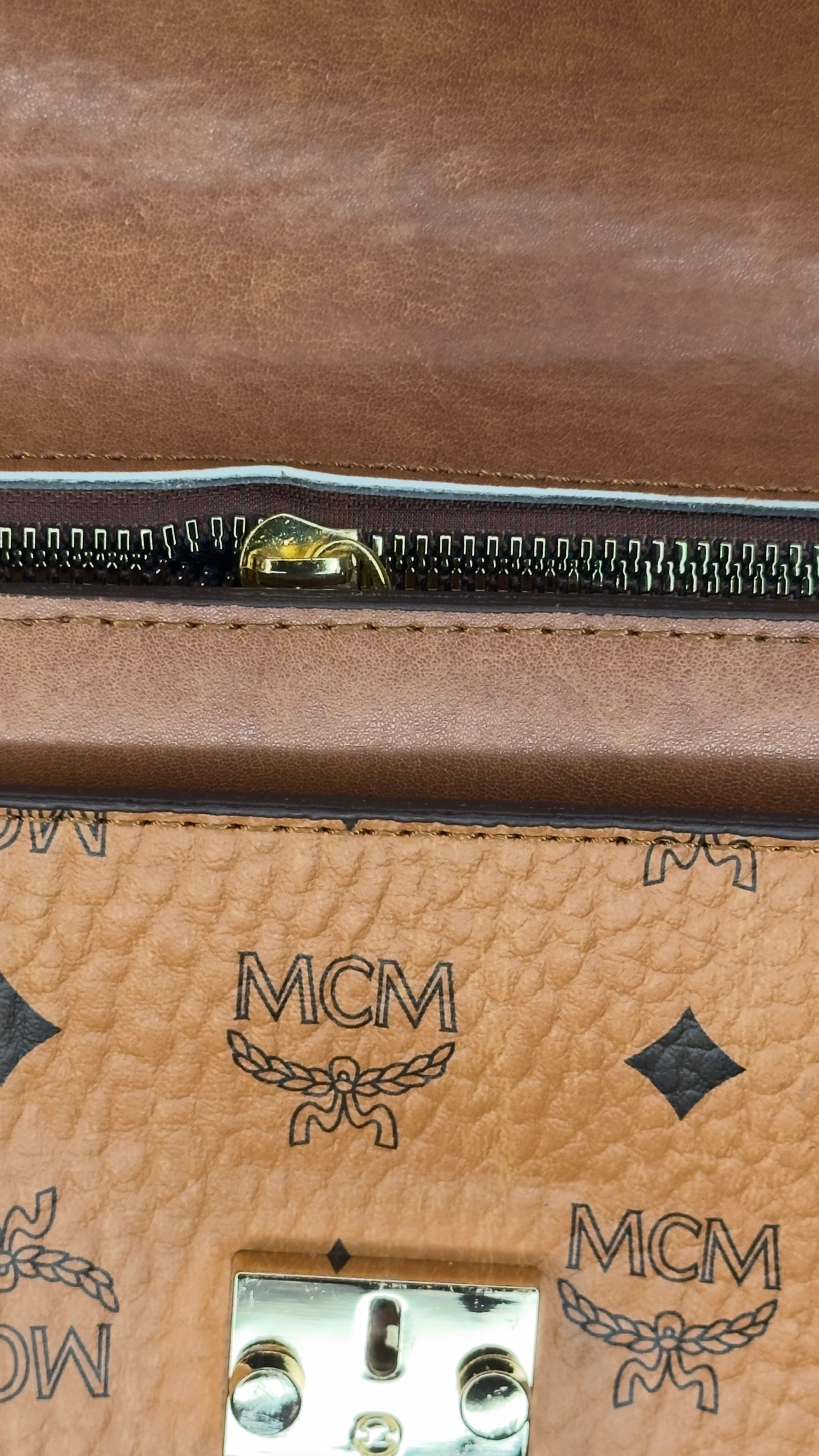 MCM Patricia Crossbody Cognac