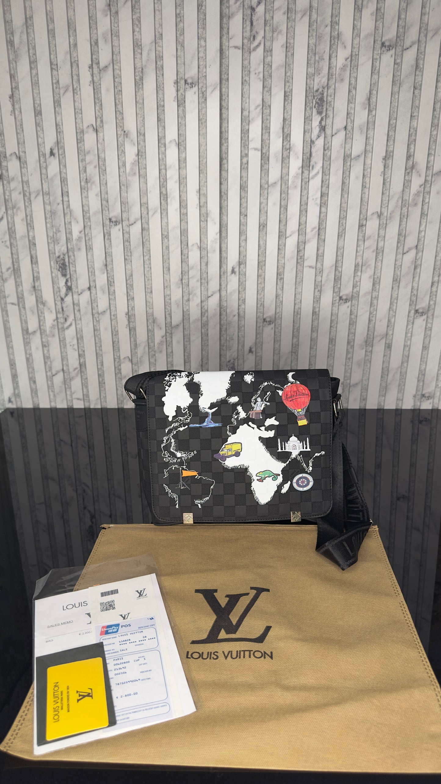 Louis Vuitton District PM Messenger Damier Graphite “World Map” Limited Edition