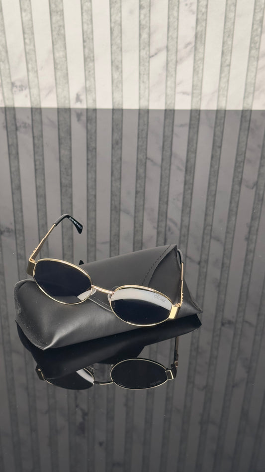 Celine Gold Oval Classic