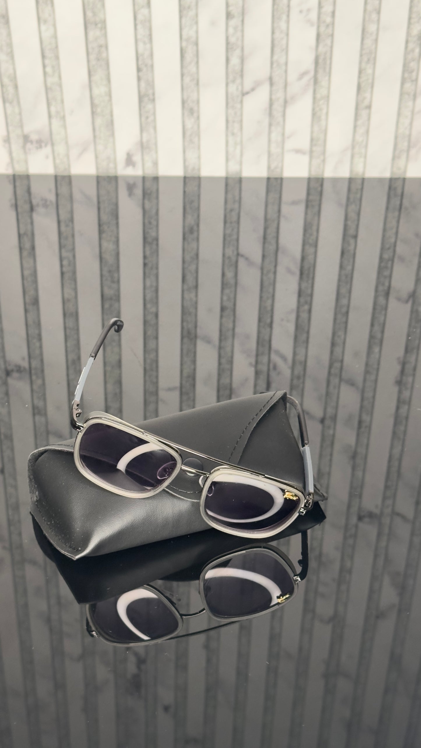 Lacoste Silver Grey Square