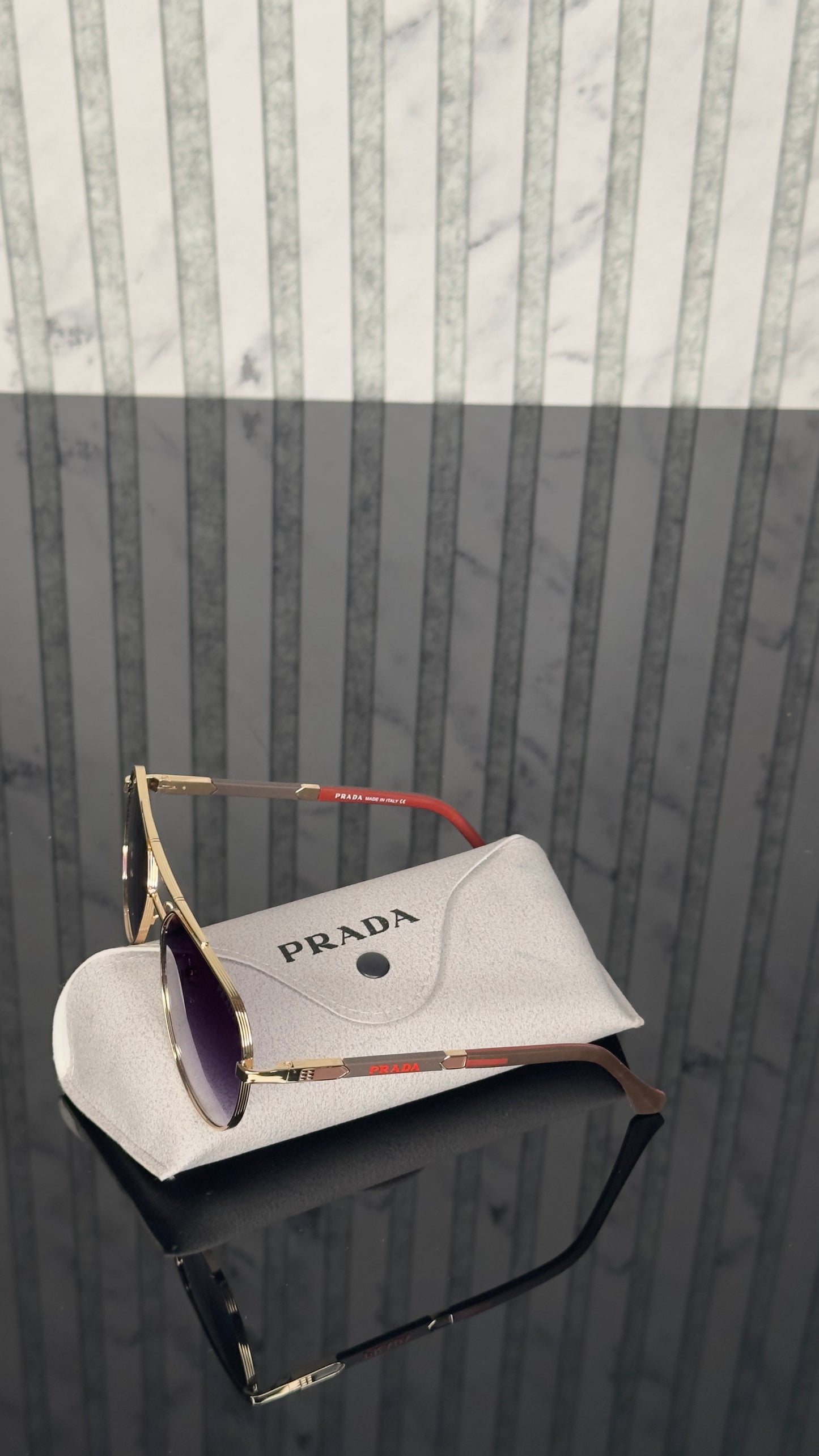Prada Gold Aviator Classic