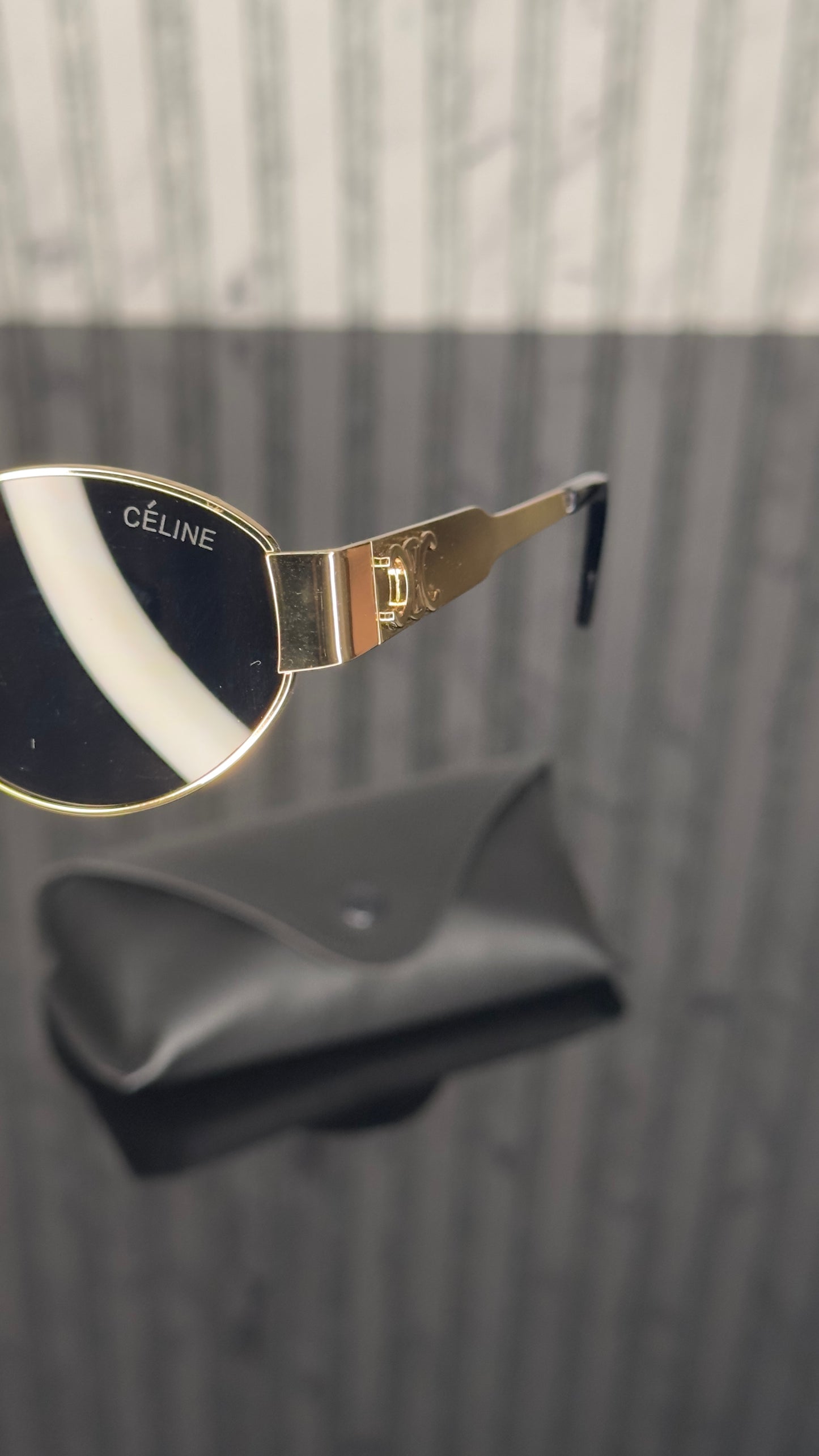Celine Gold Oval Classic