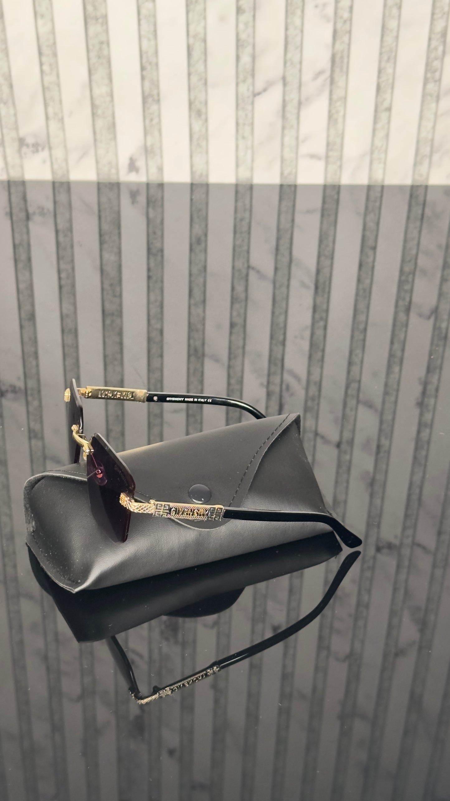 Givenchy Gold Purple Rimless