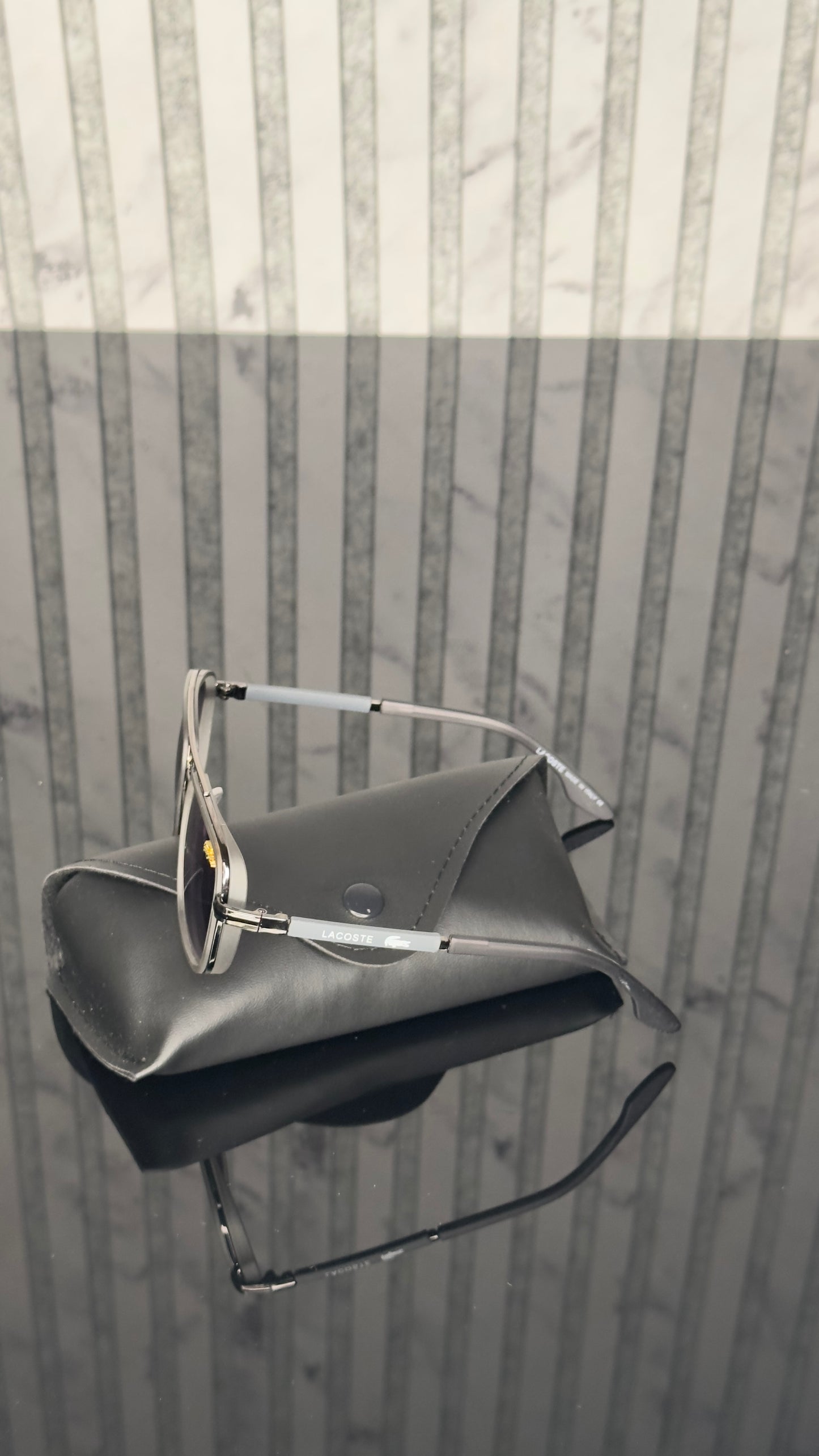 Lacoste Silver Grey Square