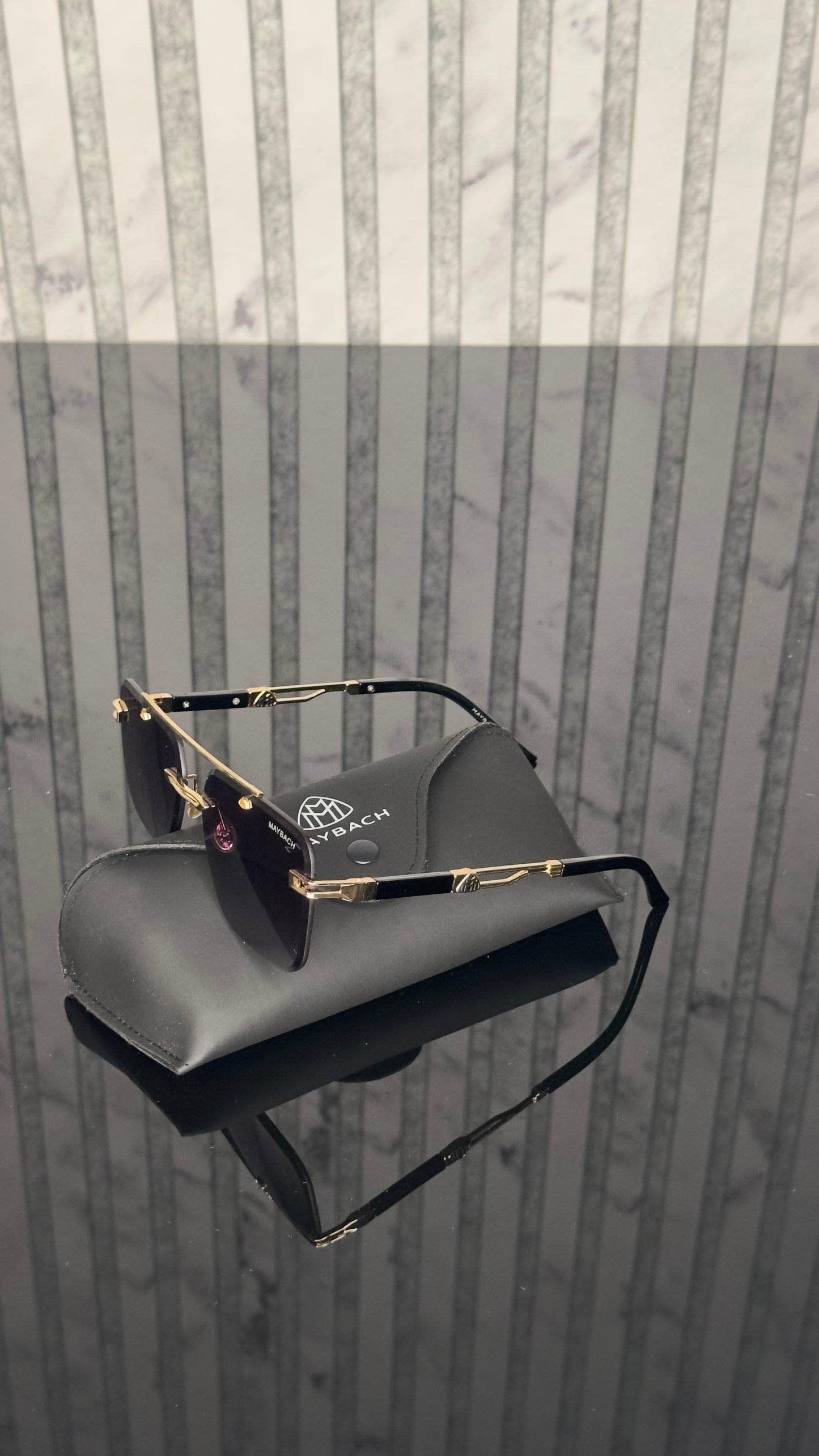 Maybach Gold Rimless Vision