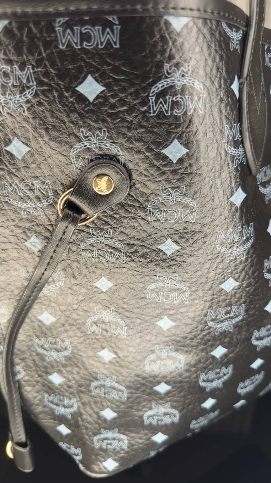 MCM Visetos Black Tote Set