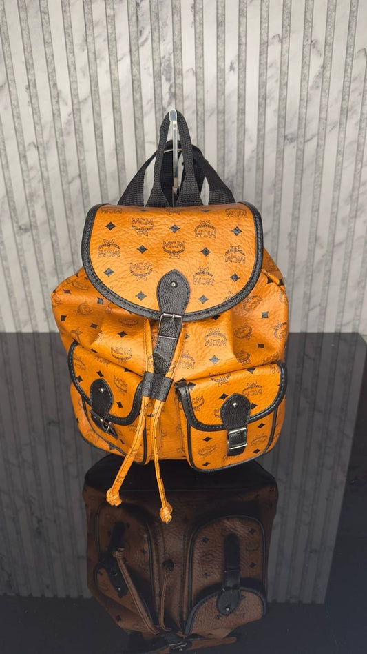 MCM Cognac Visetos Backpack