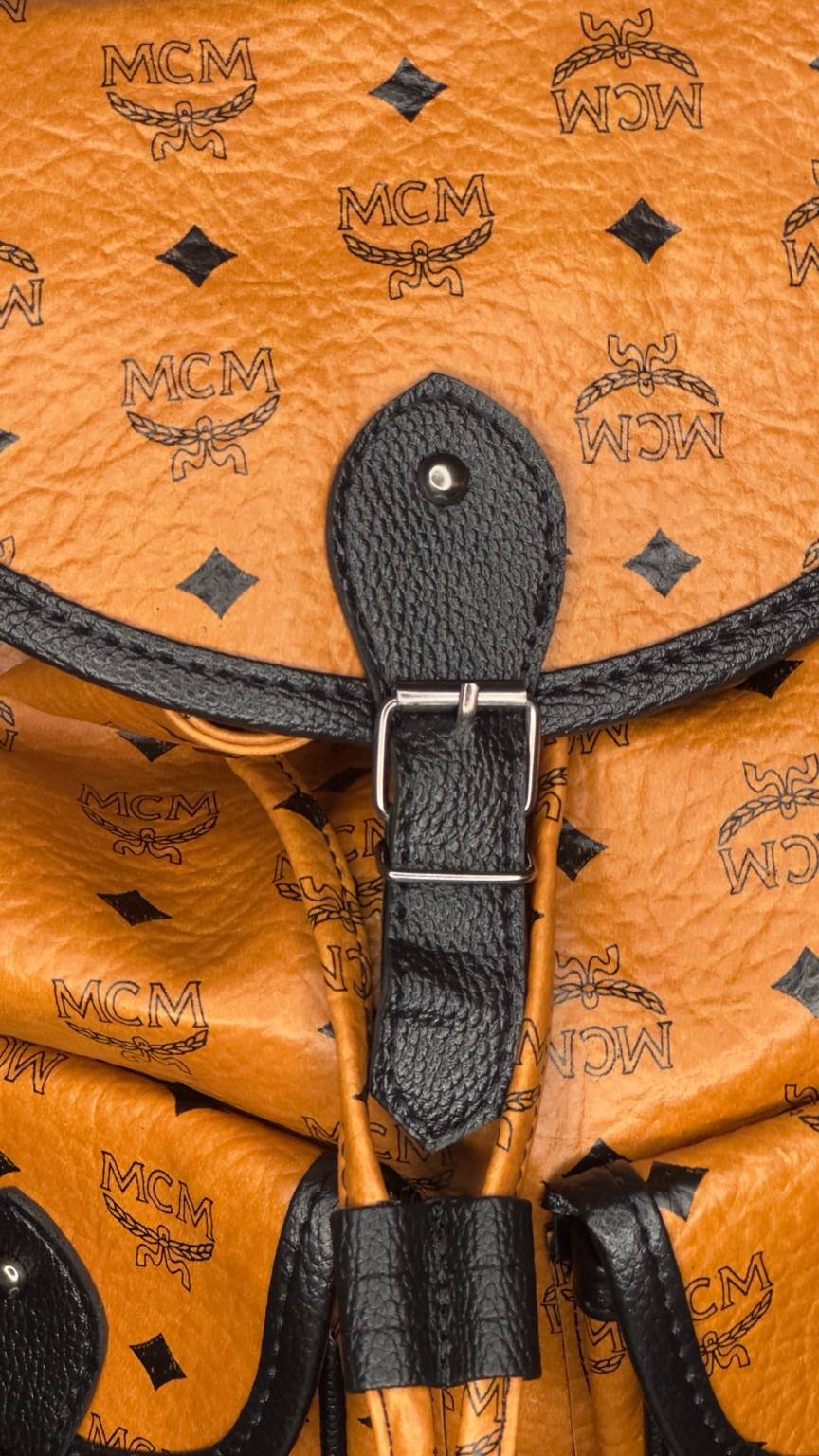 MCM Cognac Visetos Backpack