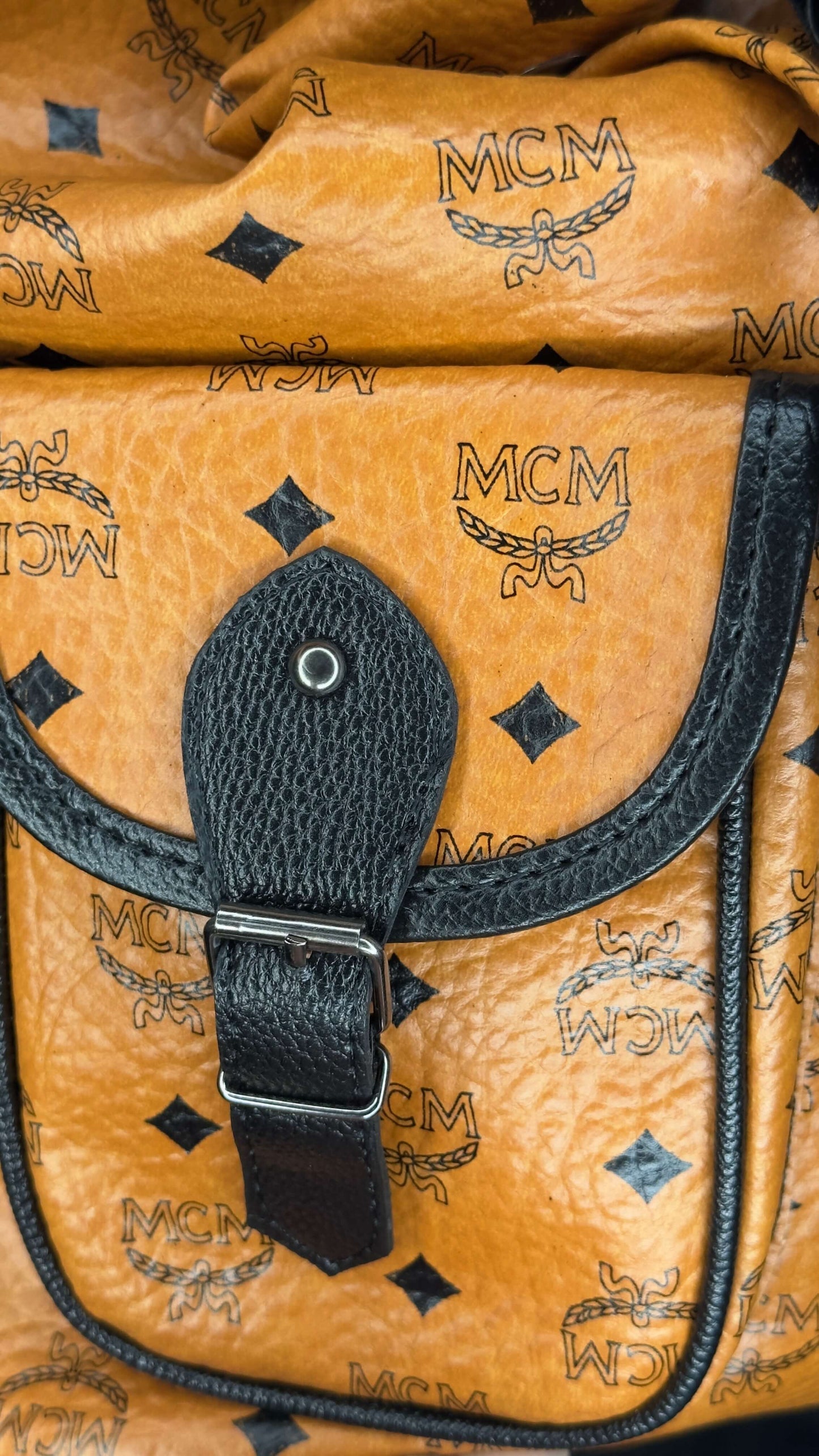 MCM Cognac Visetos Backpack