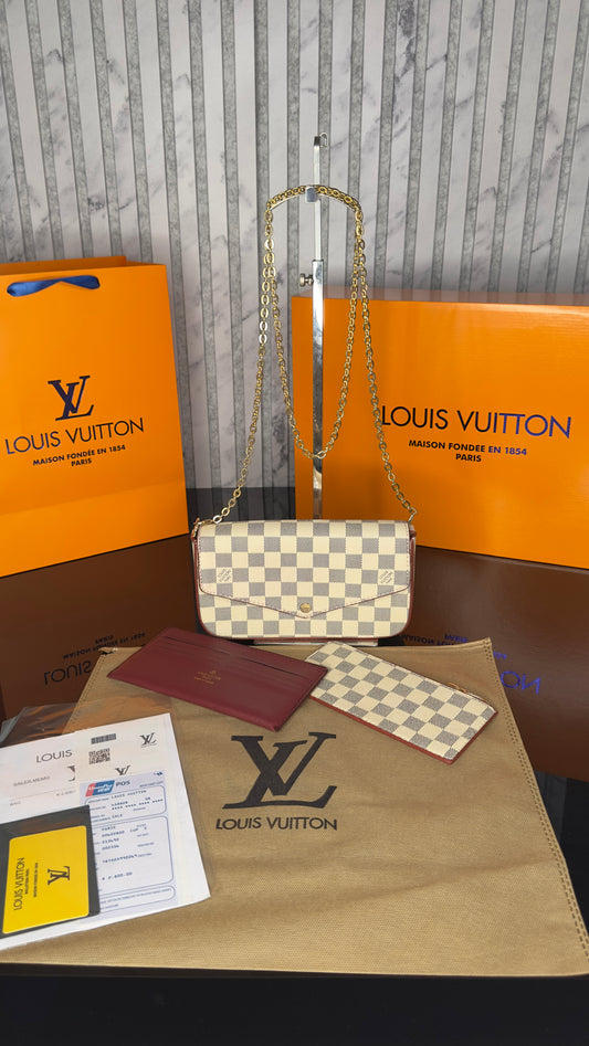 Louis Vuitton Félicie Pochette – Damier Azur Canvas