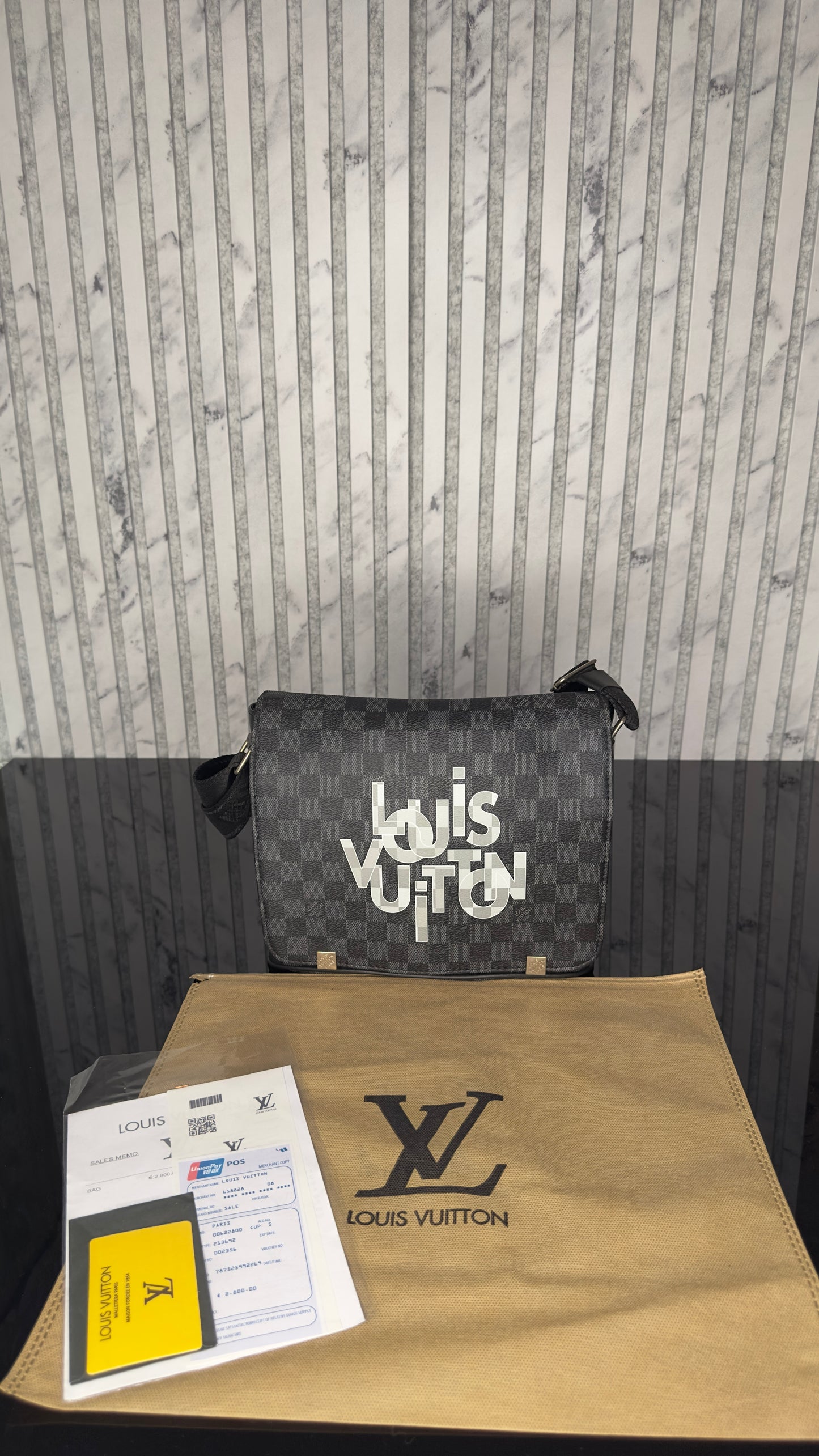 Louis Vuitton District PM Messenger Damier Graphite “3D Logo” Edition