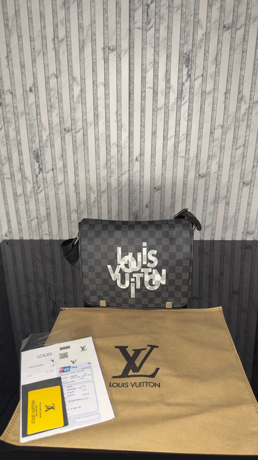 Louis Vuitton District PM Messenger Damier Graphite “3D Logo” Edition